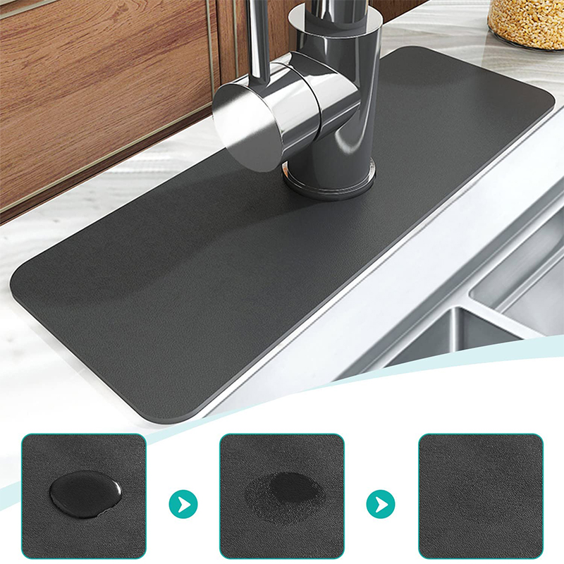 Silicone Tap Washer - อัพเกรด Diatomite SINK Splash GUARD ก๊อกน้ําห้องครัวแผ่นดูดซับหยด