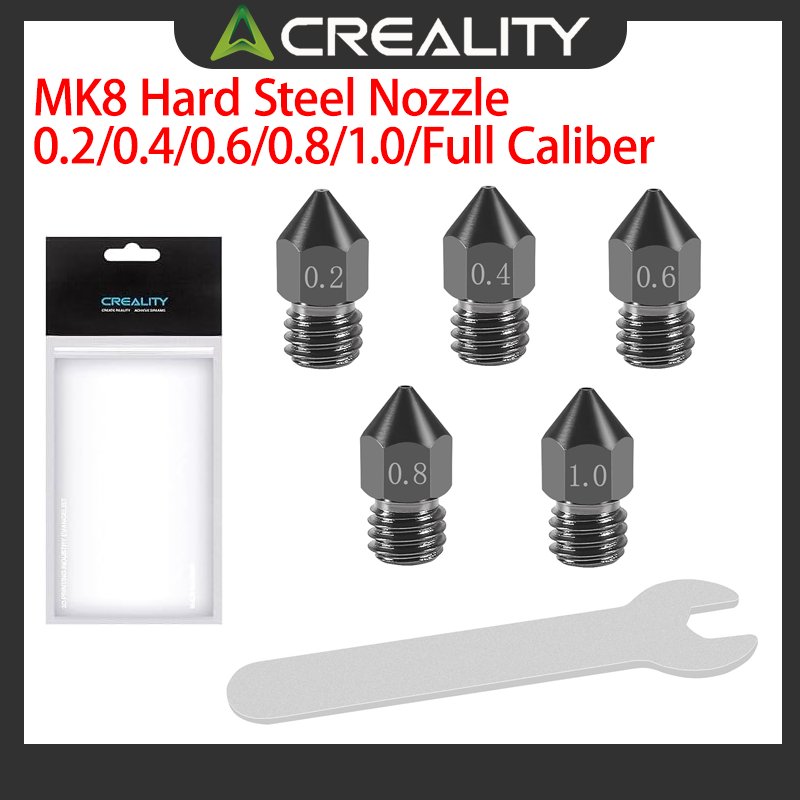 Creality Printer K1 - หัวฉีดเหล็กแข็ง Creality Official MK8 ขนาด 0.2