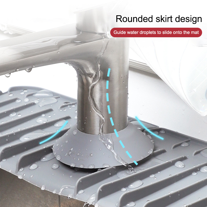 Silicone Tap Washer - แผ่นรองซิลิโคนกันน้ำกระเด็นสำหรับอ่างล้างจานในครัว 1 ชิ้น แผ่นรองกันน้ำสำหรับห้องน้ำ