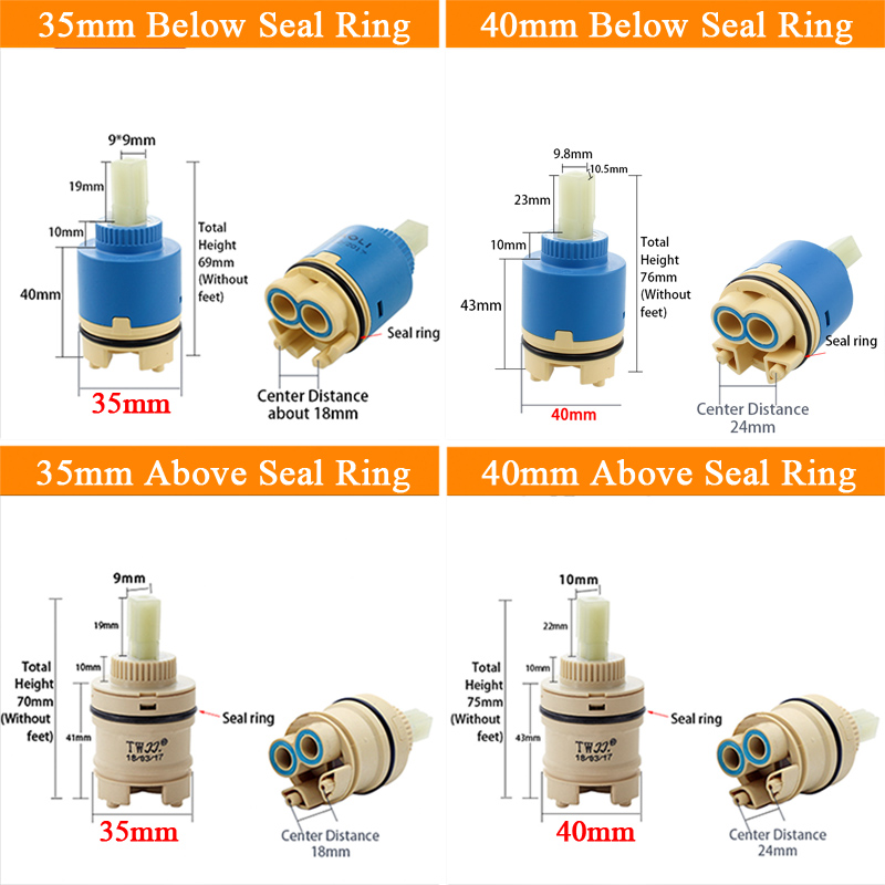 วาล์วผสมแบบกดเปิด-ปิด ขนาด 35  - Shower Valve Cartridge บทวิจารณ์และราคา