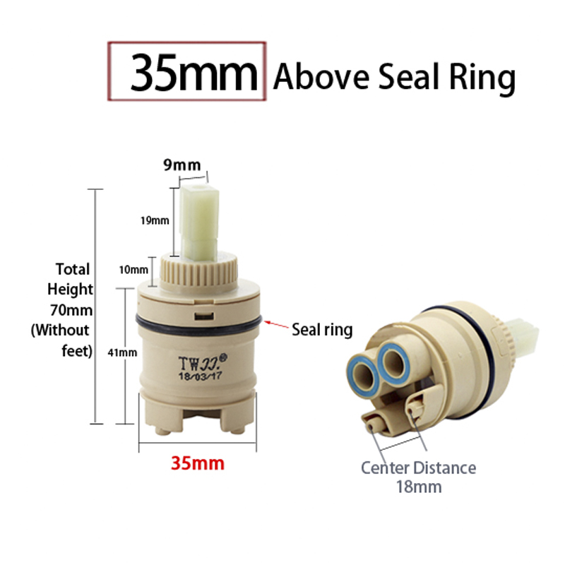 วาล์วผสมแบบกดเปิด-ปิด ขนาด 35  - Shower Valve Cartridge บทวิจารณ์และราคา