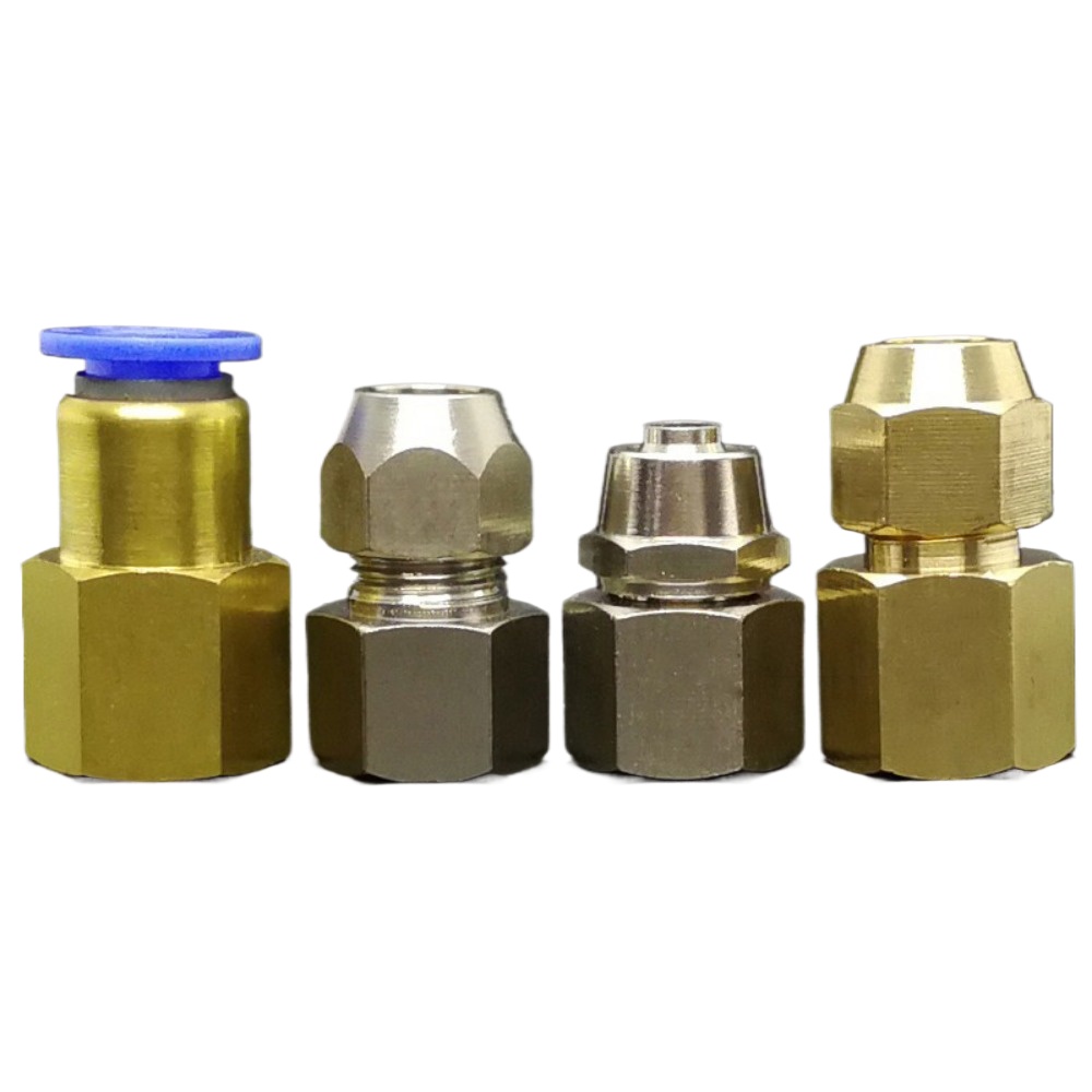 ข้อต่อลมนิวเมติกแบบกดเร็ว M10/ - Compression Fitting Brass บทวิจารณ์และราคา