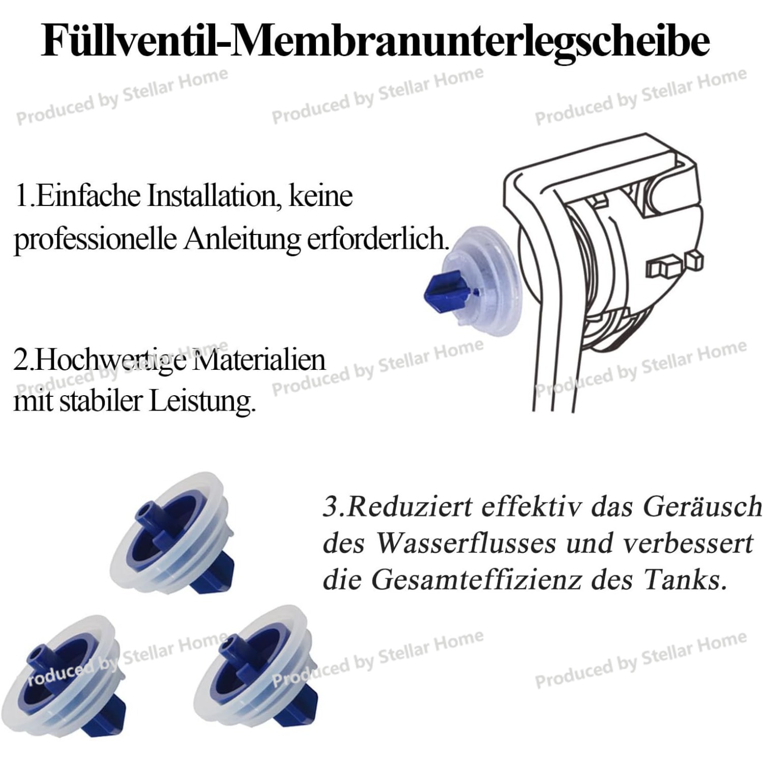 เปลี่ยนไดอะแฟรมวาล์วเติมสุขภัณ - Toilet Fill Valve บทวิจารณ์และราคา